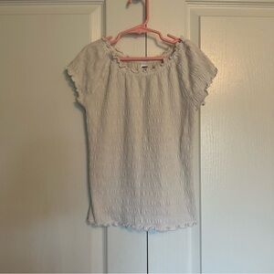 Old Navy Raglan White Short Sleeve Tee